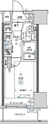 フェルクルールプレスト青戸 1Kの間取図画像