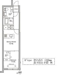 アトリオフラッツ中野 1階1DKの間取り