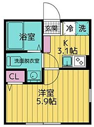 間取図画像 1K
