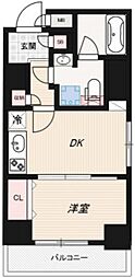 GENOVIA水天宮前IIskygarden 1階1DKの間取り