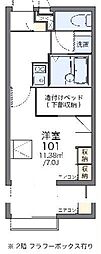 レオパレスルルド 1Kの間取図画像