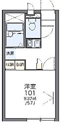 レオパレスフローラ 1Kの間取図画像