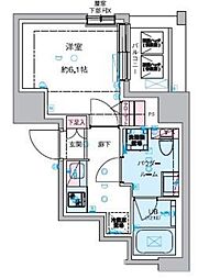 ＧＥＮＯＶＩＡ幡ヶ谷 2階1Kの間取り