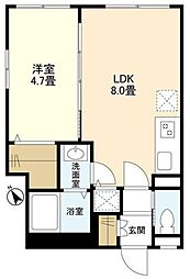 WELLSQUAREISM目白EAST 1LDKの間取図画像