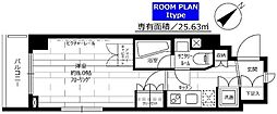 ステージグランデ蒲田アジールコート 1Kの間取図画像