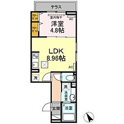 アンジュール練馬 1LDKの間取図画像