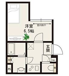 大田区東馬込1丁目マンション 1Kの間取図画像