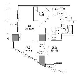カスタリアタワー品川シーサイド 603 6階2LDKの間取り