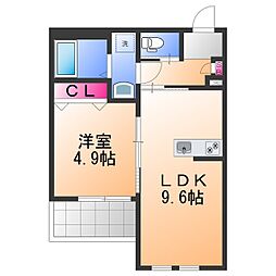 (仮称)ジーメゾン岸和田上町 1LDKの間取図画像