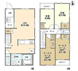 Kolet岩槻諏訪#03 1階2SLDKの間取り