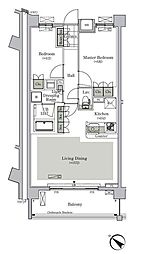 ParkCube西ヶ原STAGE 2LDKの間取図画像