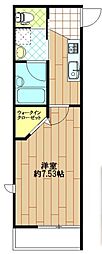 デュオメゾン新宿百人町 2階1Kの間取り