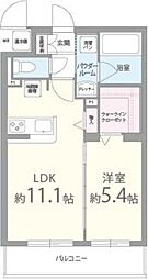 ベルクレール豊中 1LDKの間取図画像
