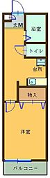 カーサベルデ 1DKの間取図画像