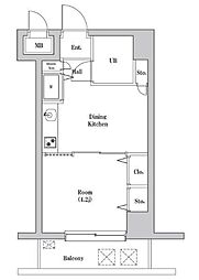 コムーネ八王子片倉 2階1DKの間取り
