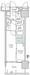 ブルックサイドレジデンス木場 2Kの間取図画像