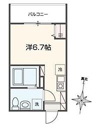 座間市入谷西4丁目アパート ワンルームの間取図画像
