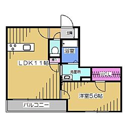 間取図画像 1LDK