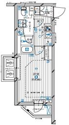 レガリス蒲田 6階1Kの間取り