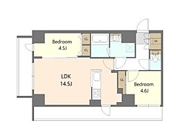 S-RESIDENCE高島平asolea 6階2LDKの間取り