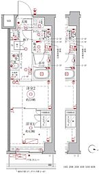 クレイシアIDZ幡ヶ谷 2Kの間取図画像