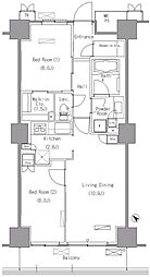 パークアクシス豊洲 2LDKの間取図画像