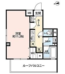 プレール・ドゥーク小竹向原 5階1Kの間取り