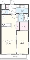 ロイヤルハウス アール1 3階1LDKの間取り