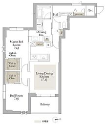 ＷｉｔｈＰｌｕｓ三鷹 2階2LDKの間取り