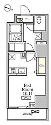 コートレジデンス南大塚 ワンルームの間取図画像