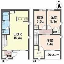 Ｋブランシェ　Ｅ 102 ｜ 岩手県盛岡市向中野２丁目44-15（賃貸アパート3LDK・1階・82.10㎡） その2