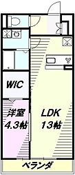 リブリ・フローレス壱番館 1LDKの間取図画像