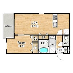 間取図画像 1LDK