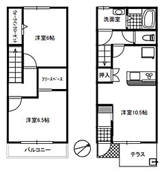 Maisonettepark美園 A棟 2LDKの間取り