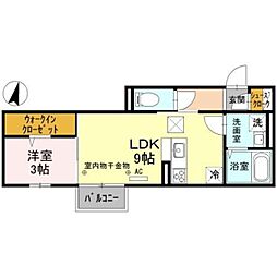 グランベルデ 1LDKの間取図画像