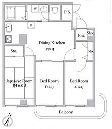 Ｔｓ ｇａｒｄｅｎ小岩 4階3DKの間取り