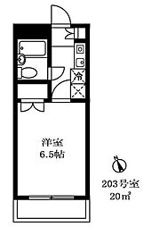 パインヴィレッジ代官山 1Kの間取図画像