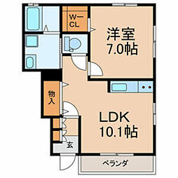 グレースバレー 1LDKの間取図画像