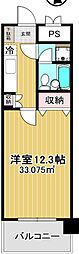 鈴木ビル 1Kの間取図画像