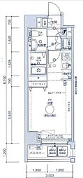 グランフォース横浜関内 ワンルームの間取図画像