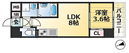 LIVIAZKOBELaMer 1LDKの間取図画像