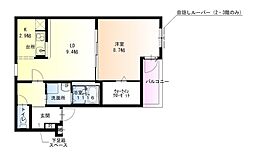 フジパレス堺百舌鳥梅町 1LDKの間取図画像
