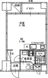 ガーデンブリッジ ワンルームの間取図画像