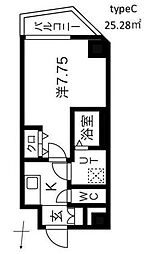 ＭＡＸＩＶ西大島ＤＵＥ 8階1Kの間取り