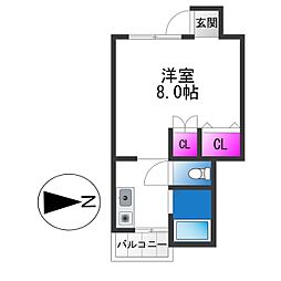 (株)武田ビル ワンルームの間取図画像