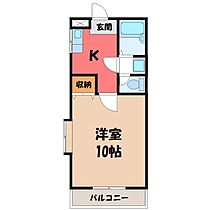 栃木県宇都宮市緑1丁目（賃貸アパート1K・2階・29.80㎡） その2