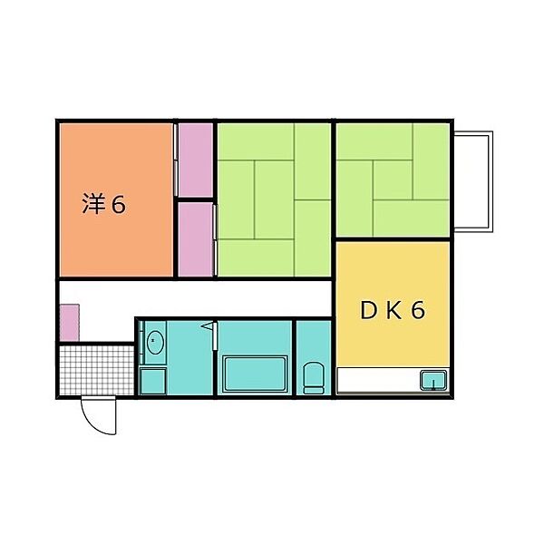 海老名アパート 2F｜静岡県三島市中(賃貸アパート3DK・2階・47.00㎡)の写真 その2