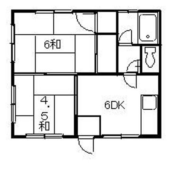 旭アパート　Ａ棟 ｜広島県広島市佐伯区八幡3丁目(賃貸アパート2DK・2階・33.70㎡)の写真 その2