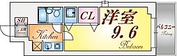 ライオンズプラザオータニ神戸 1Kの間取図画像