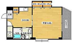 マハロリゾート 3階1DKの間取り